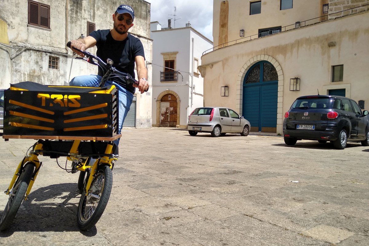 Lastenrad mit drei Rädern und Neigetechnik