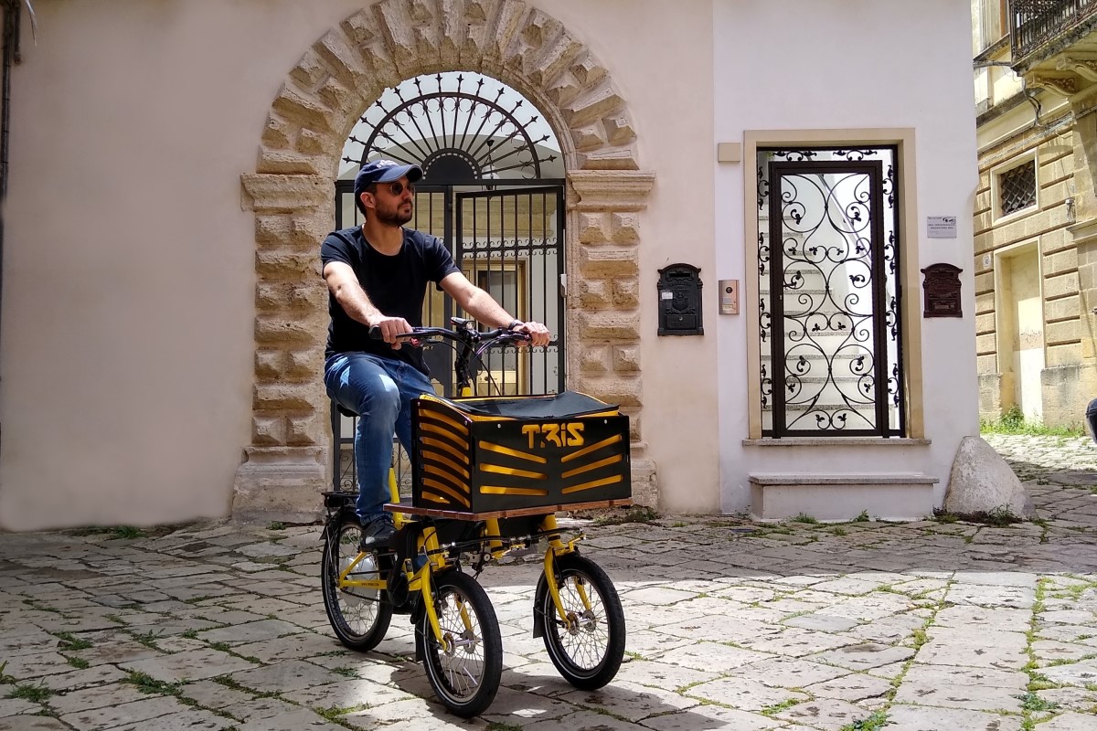 Lastenrad mit drei Rädern und Neigetechnik